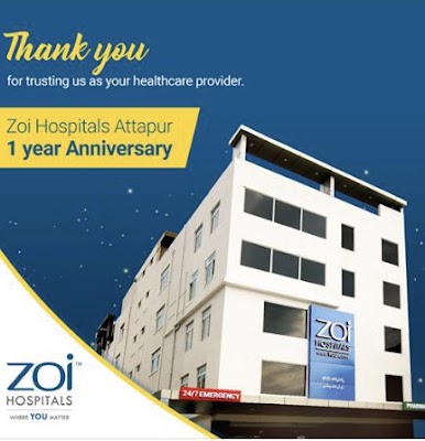 Zoi Hospitals, Attapur in Rambagh Colony, Telangana clinic photo on OPDIO - Smart Clinic. Smarter Care.