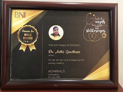 Dr. Arthi Gowtham — Homeopathy in Ashoknagar, Tamil Nadu clinic listing photo